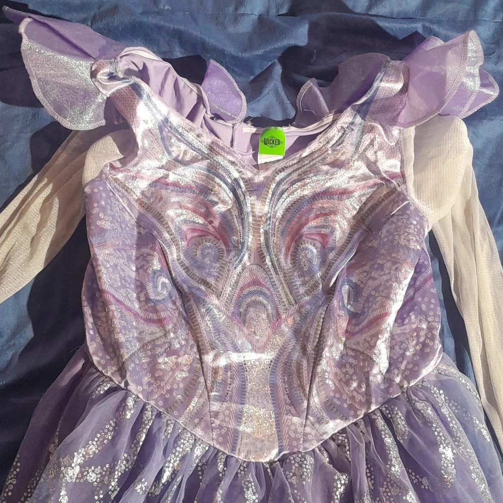 Wicked's "The Good Witch" Purple 3 Layer Glitter Princess Costume Dress - Picture 11 of 13